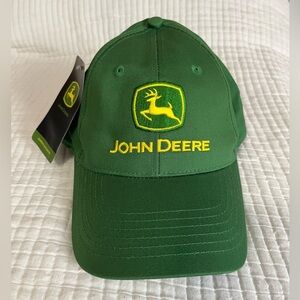 John Deere Green 100% Cotton Cap with Classic Yellow Logo